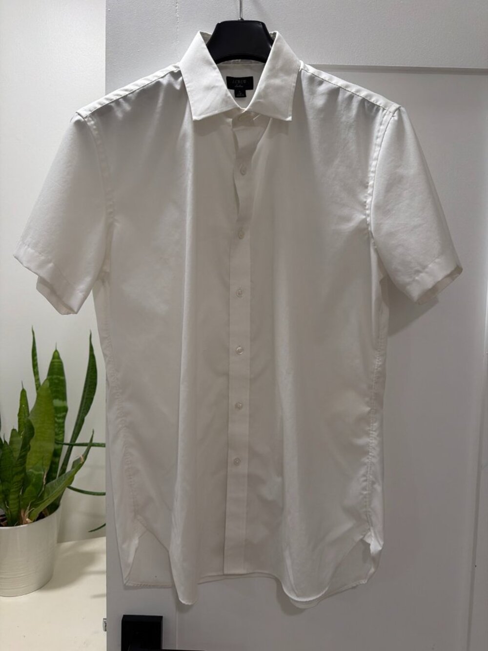 J.Crew Ludlow Short Sleeve Dress Shirt Mens Large White